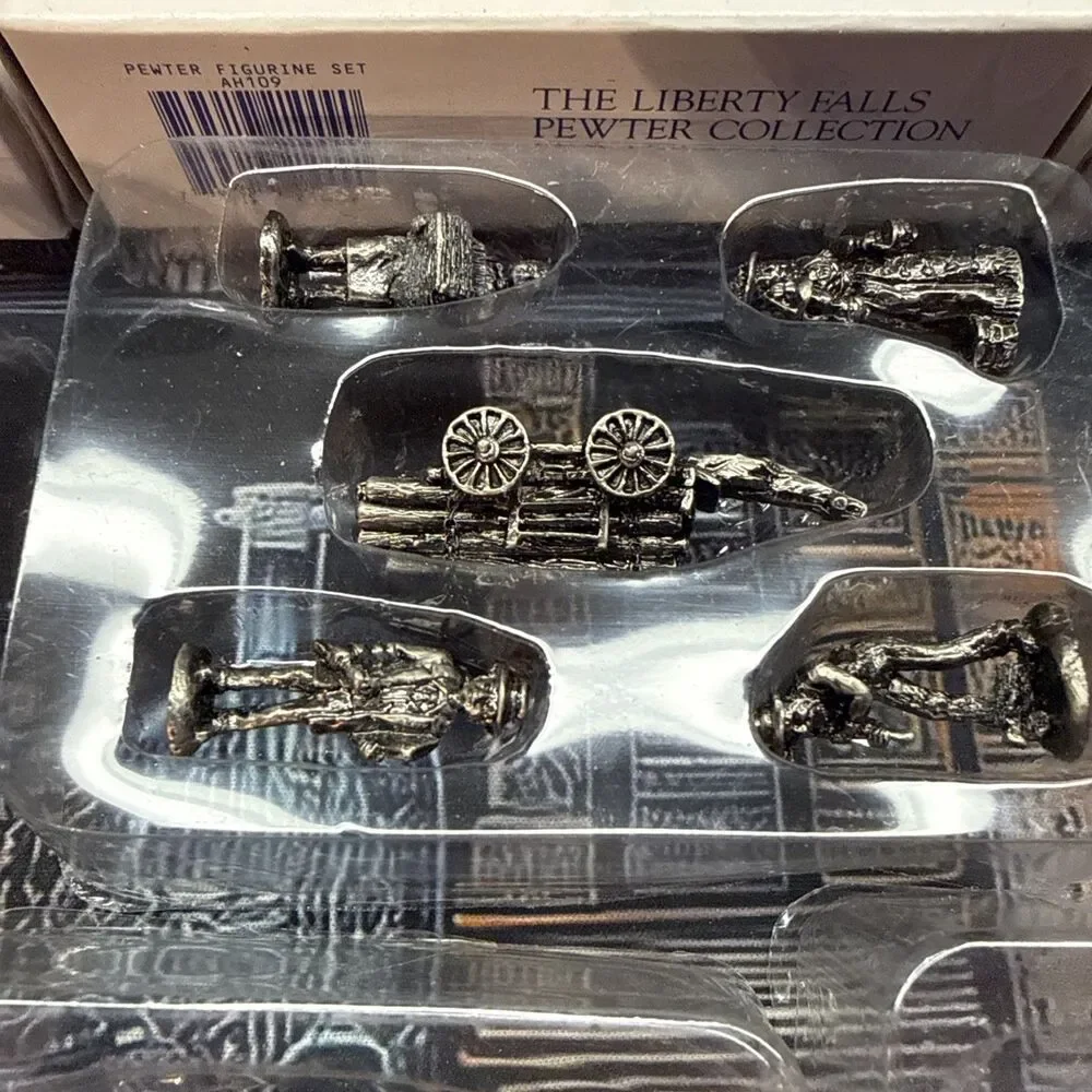 The Americana Pewter Collection Lot of 6 Sets Liberty Falls Figurines